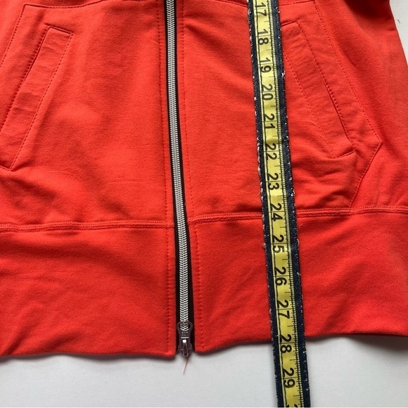 Bamboo by Brandwear Slim Fit Basic Casual Zip Up Hooded Jacket Orange Small - Picture 7 of 9